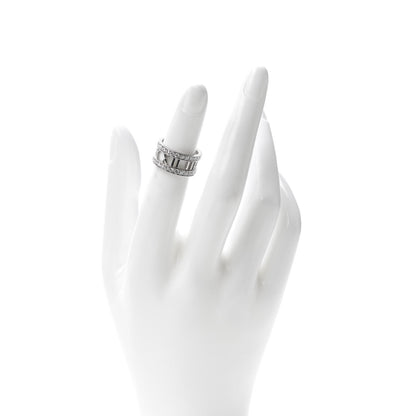 Tiffany 18K White Gold Diamond Wide Atlas Open Ring 47 4.25 2 of 9