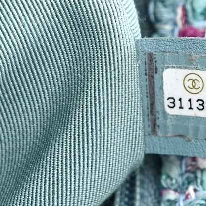 Chanel Tweed Quilted Medium Chanel 19 Flap Blue Multicolor 7 of 10
