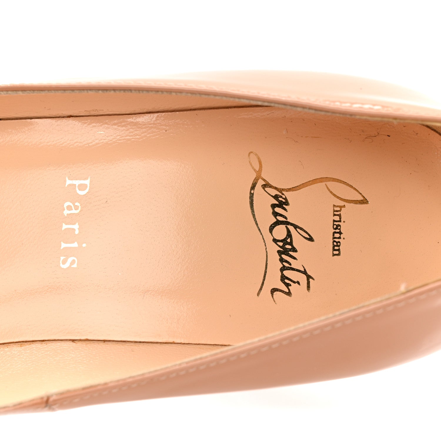 Christian Louboutin Patent Bianca 120 Pumps 36.5 Nude 8 of 9