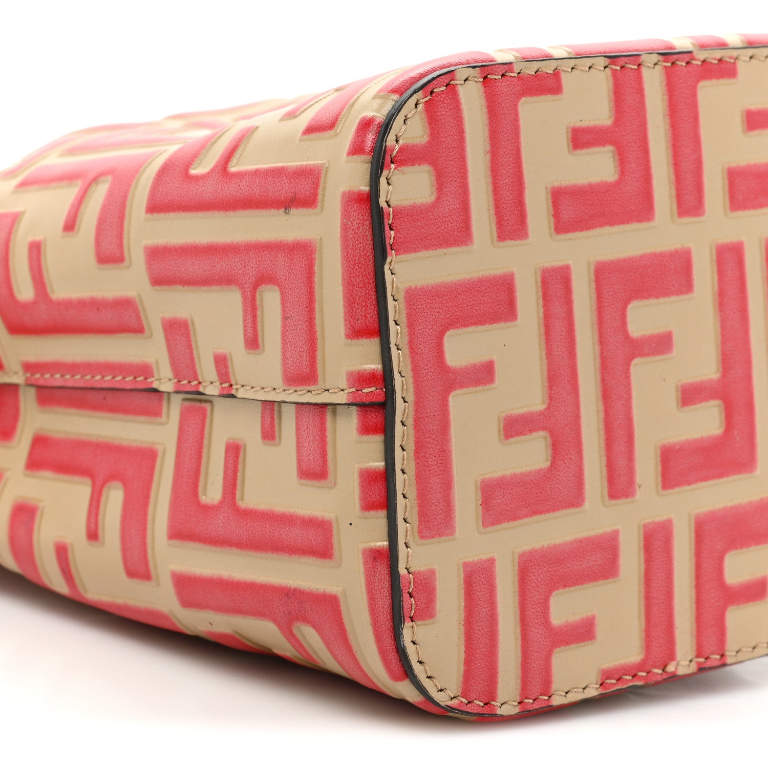 Fendi Vitello Liberty F is Fendi FF Embossed Mini Mon Tresor Bucket Bag Amido Fiamma 9 of 18