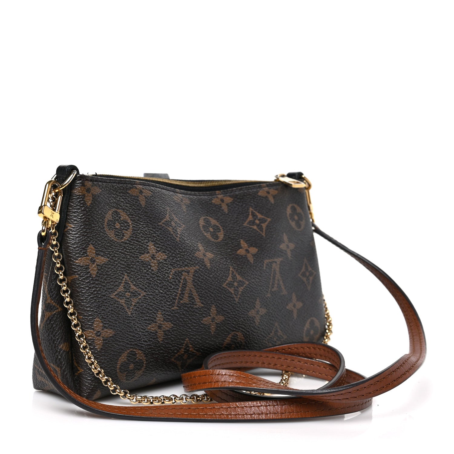 Louis Vuitton Monogram Pallas Clutch Black 3 of 8