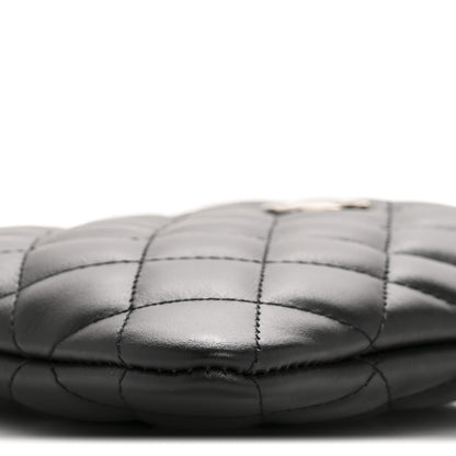 Chanel Lambskin Quilted Uniform Crossbody Bag Black 10 of 10