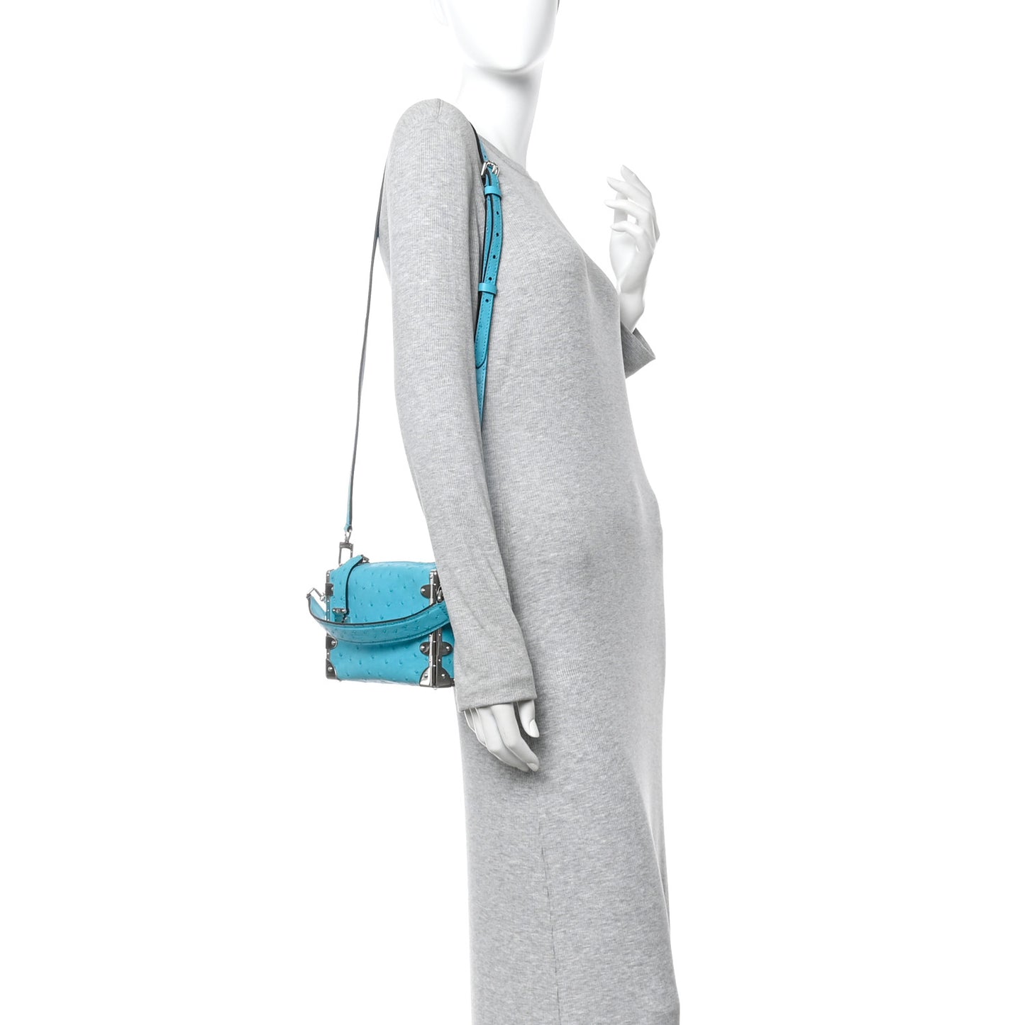 Ostrich Side Trunk PM Candy Blue
