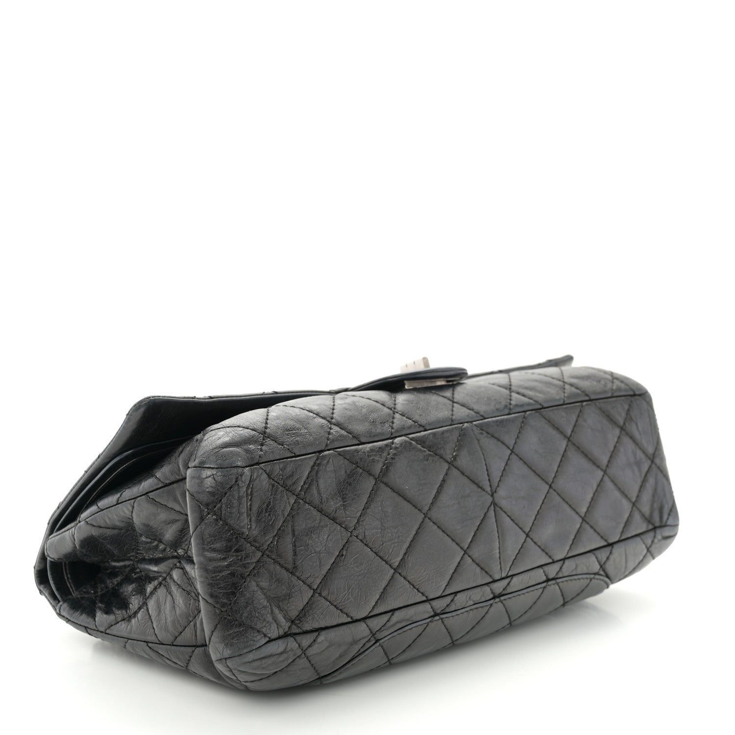 Chanel Metallic Aged Calfskin Quilted 2.55 Reissue 228 Flap Black 4 of 11