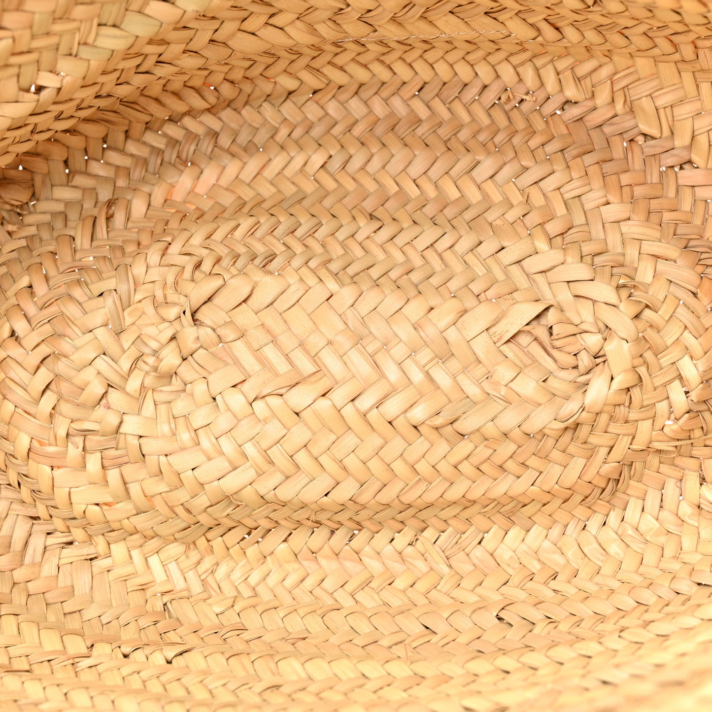 Raffia Basket Tote Bag Natural White