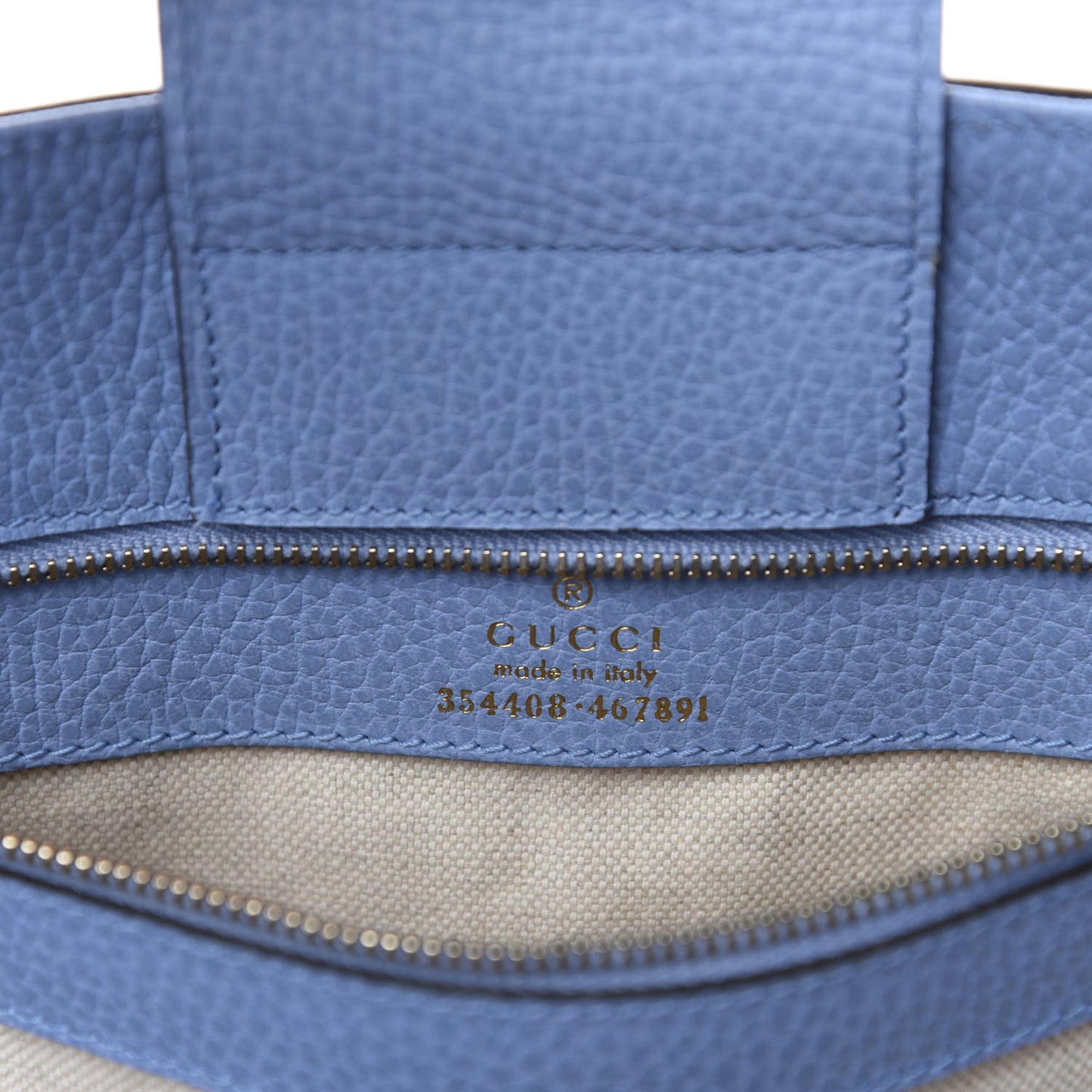 Dollar Calfskin Small Swing Tote Camelia Mineral Blue