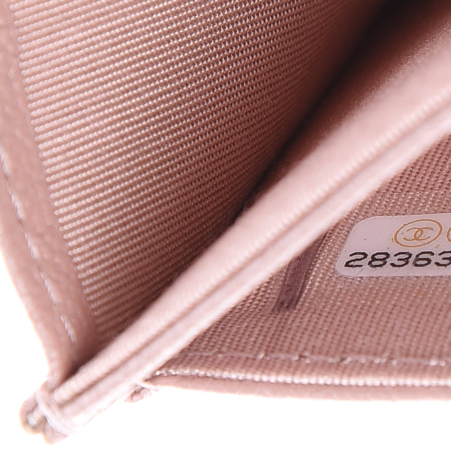 Chanel Goatskin Camellia Embossed Card Holder Wallet Light Pink 7 of 8