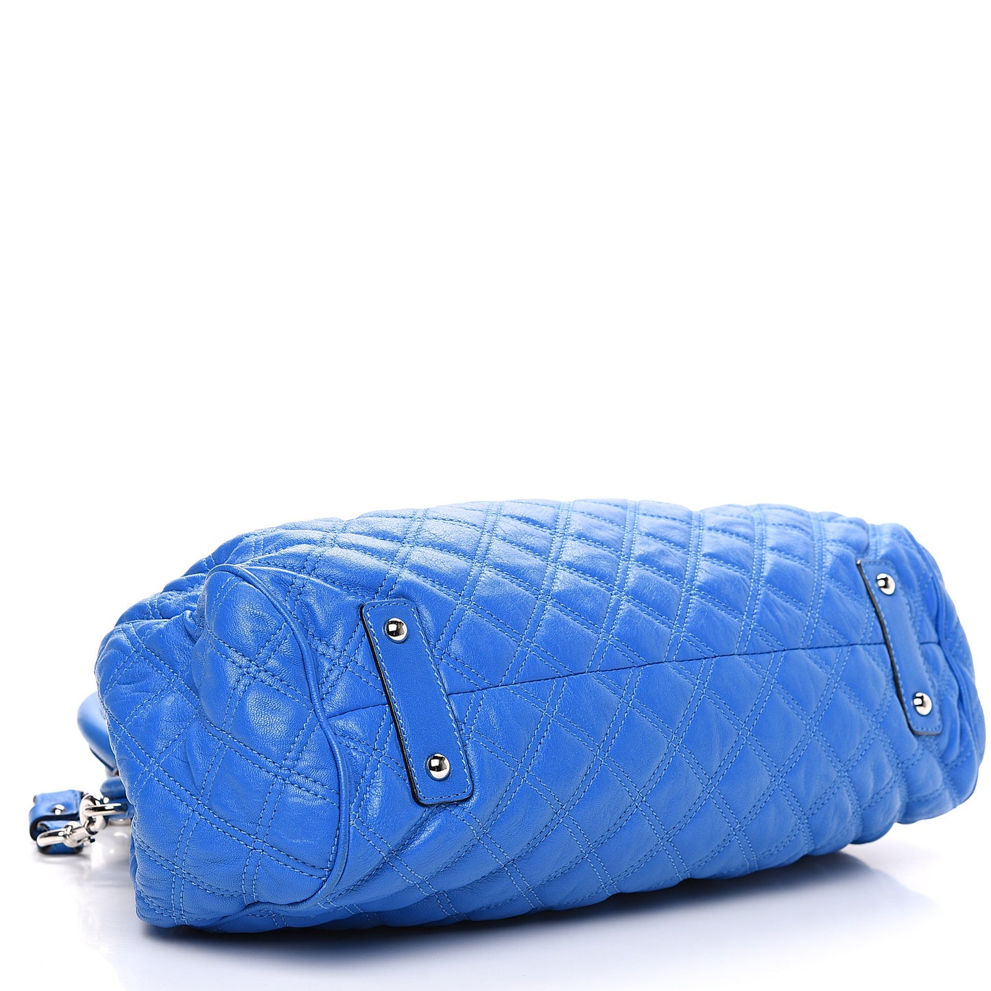 Calfskin Quilted Stam Bright Blue
