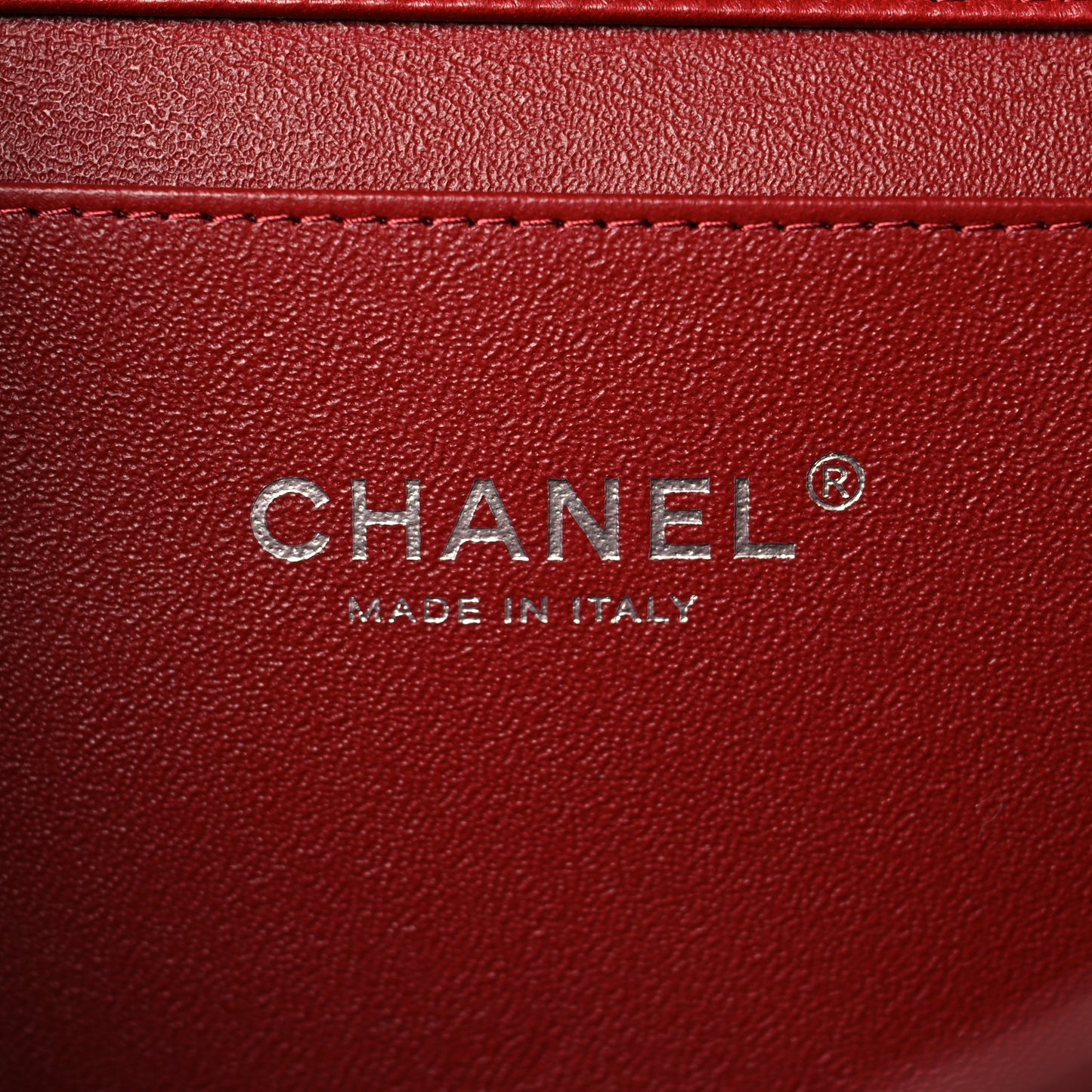 Lambskin Quilted Clutch With Chain Flap Red