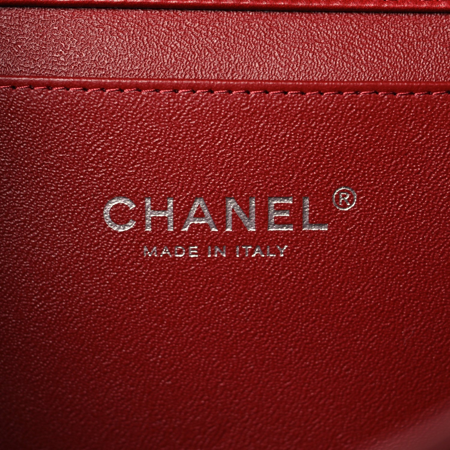 Chanel Lambskin Quilted Clutch With Chain Flap Red 6 of 11