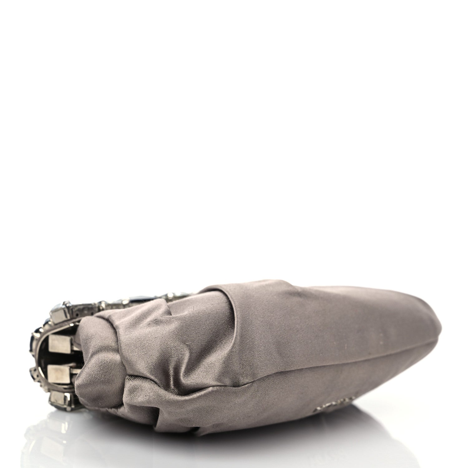 Prada Satin Crystal Clutch Fumo 5 of 7