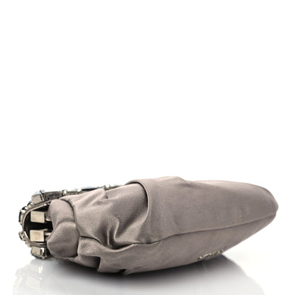 Prada Satin Crystal Clutch Fumo 5 of 7