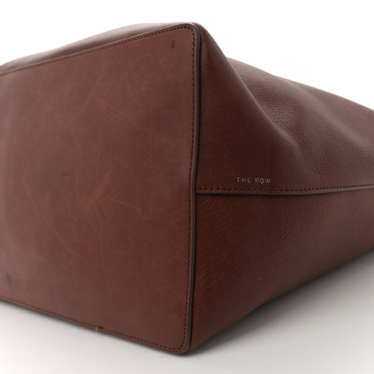 The Row Saddle Calfskin Belvedere Bucket Bag New Burgundy 9 of 11