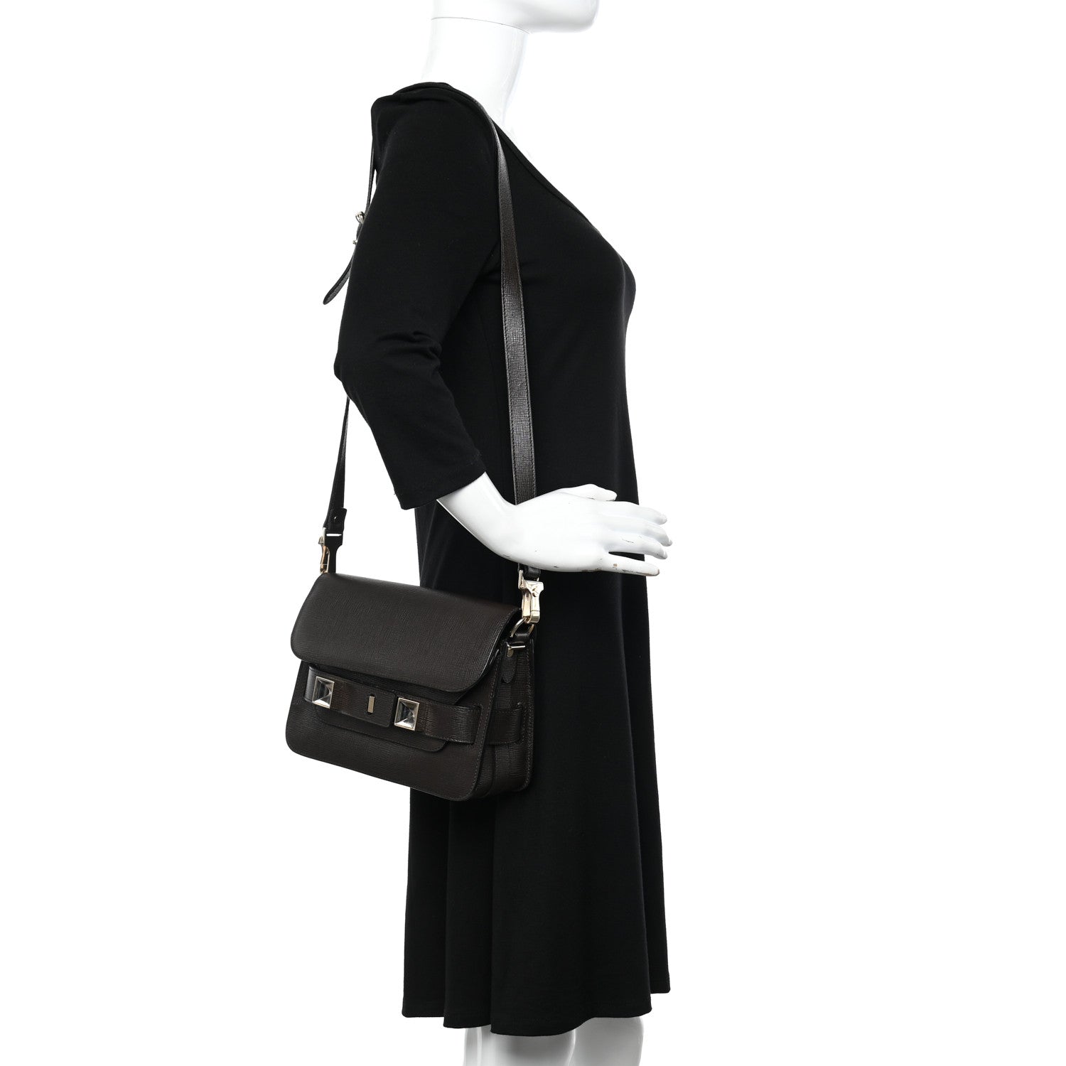 Proenza Schouler New Linosa Mini PS11 Classic Shoulder Bag Chocolate Brown 3 of 10