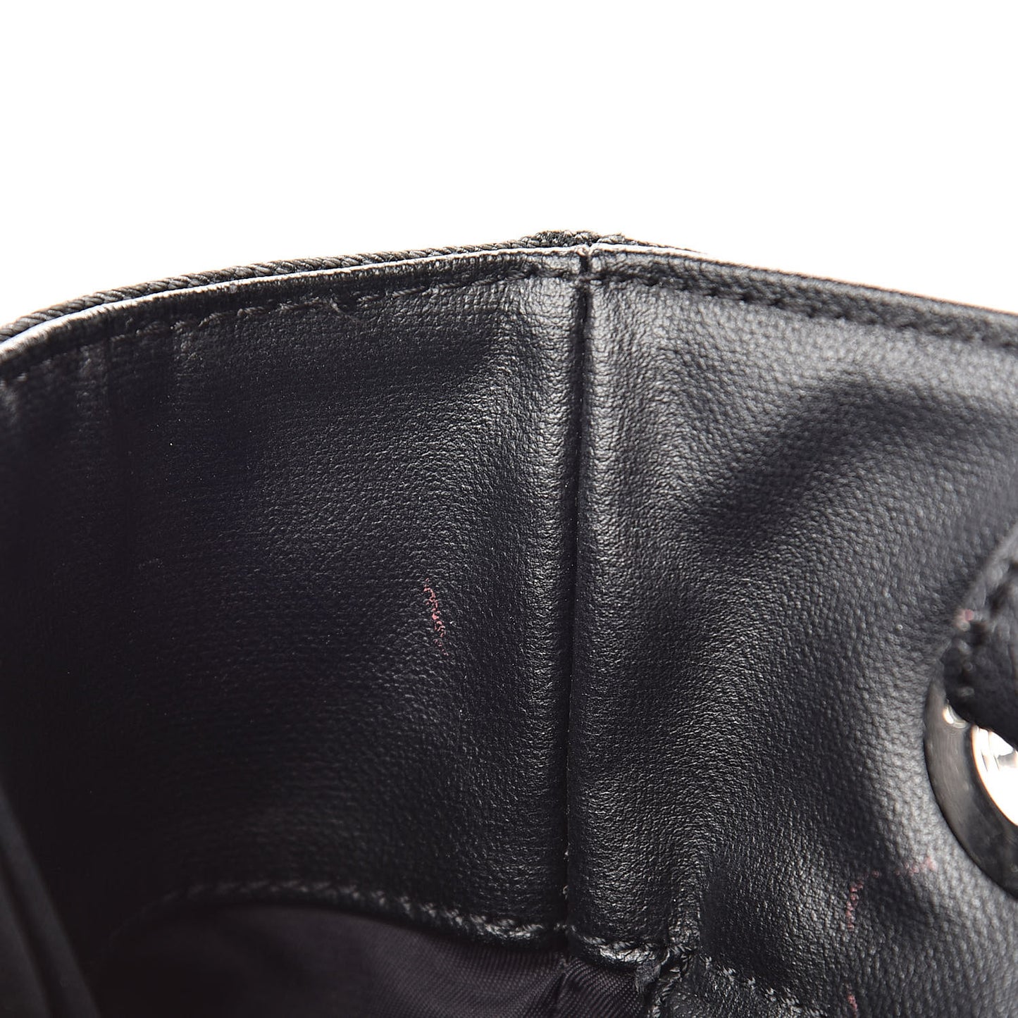 Coated Canvas Quilted Small Paris Biarritz Tote Black