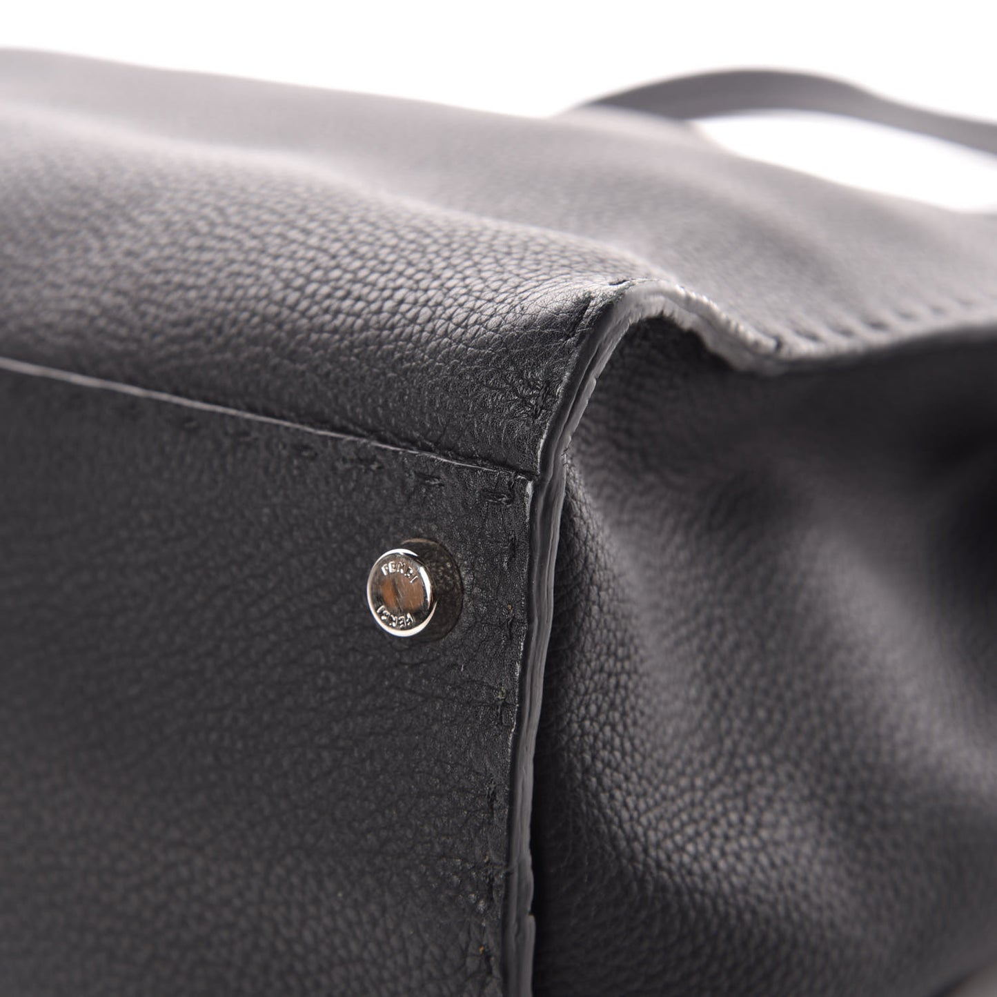 Cuoio Romano Selleria Bi-Color Large Peekaboo Iconic Satchel Black Mou