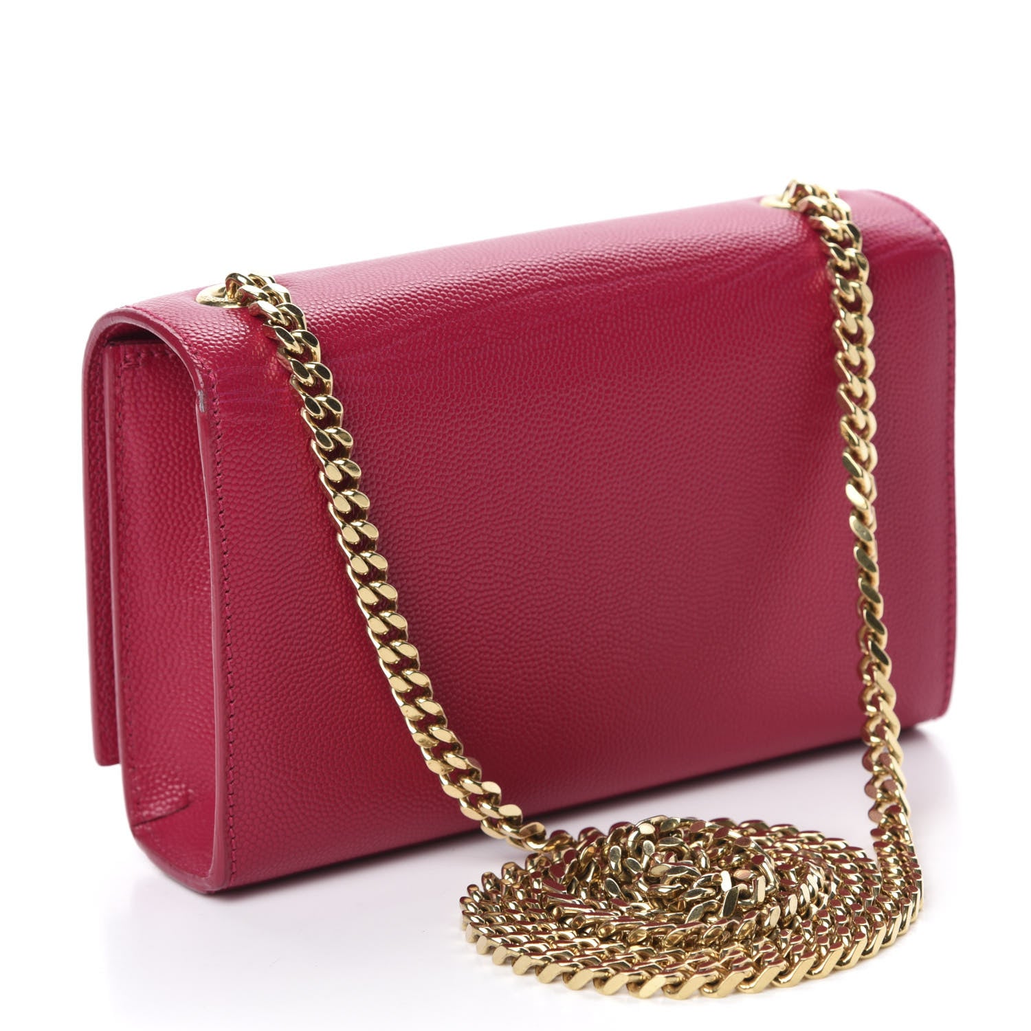 Saint Laurent Grain De Poudre Small Monogram Kate Satchel Bubblegum 3 of 11