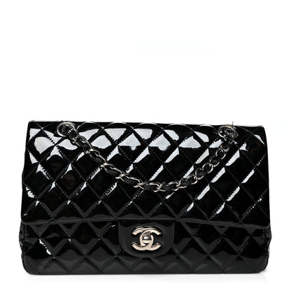 Chanel Patent Quilted Medium Double Flap Black 1 of 11