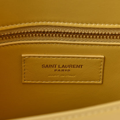Saint Laurent Smooth Calfskin Carre Satchel Paille 6 of 11