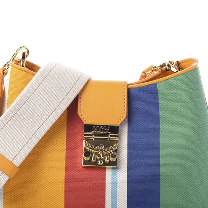 MCM Canvas Medium Patricia Hobo Rainbow 10 of 10
