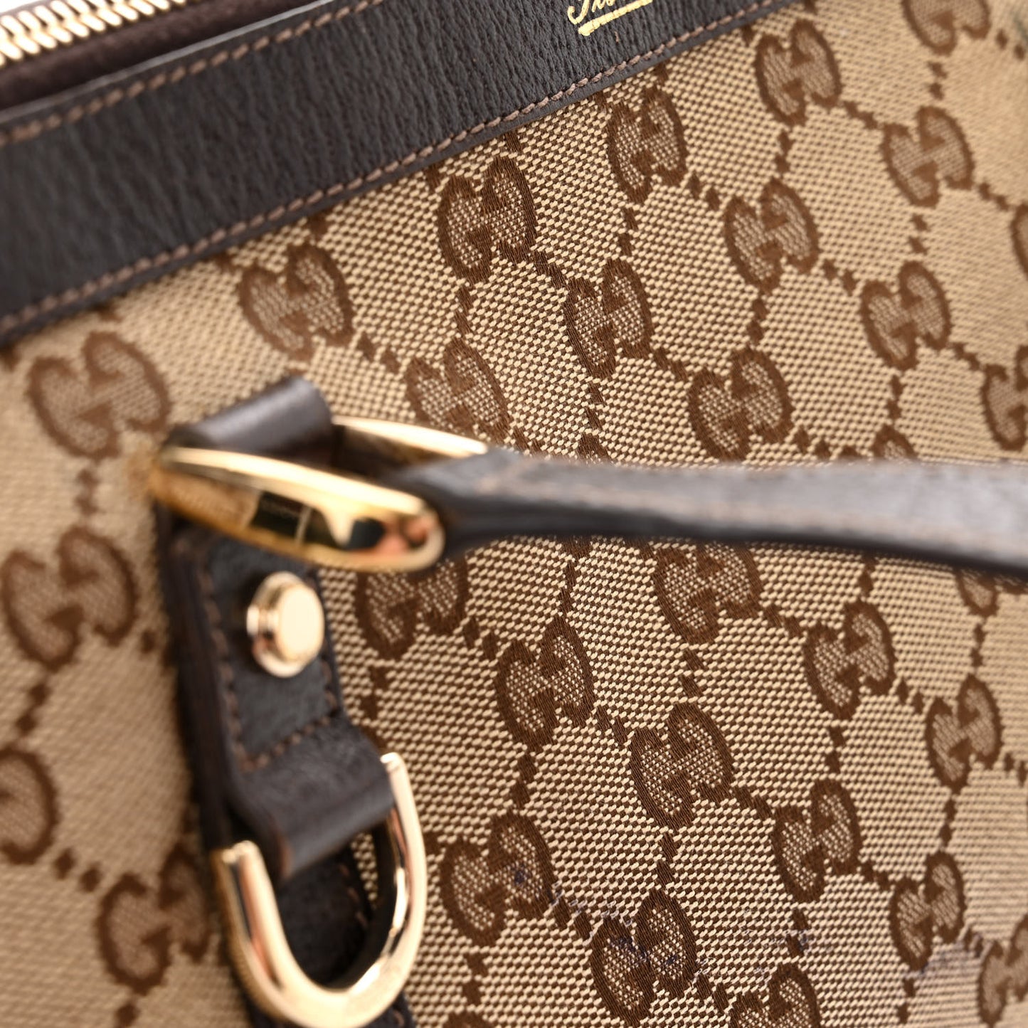 Monogram Medium Abbey Tote Dark Brown