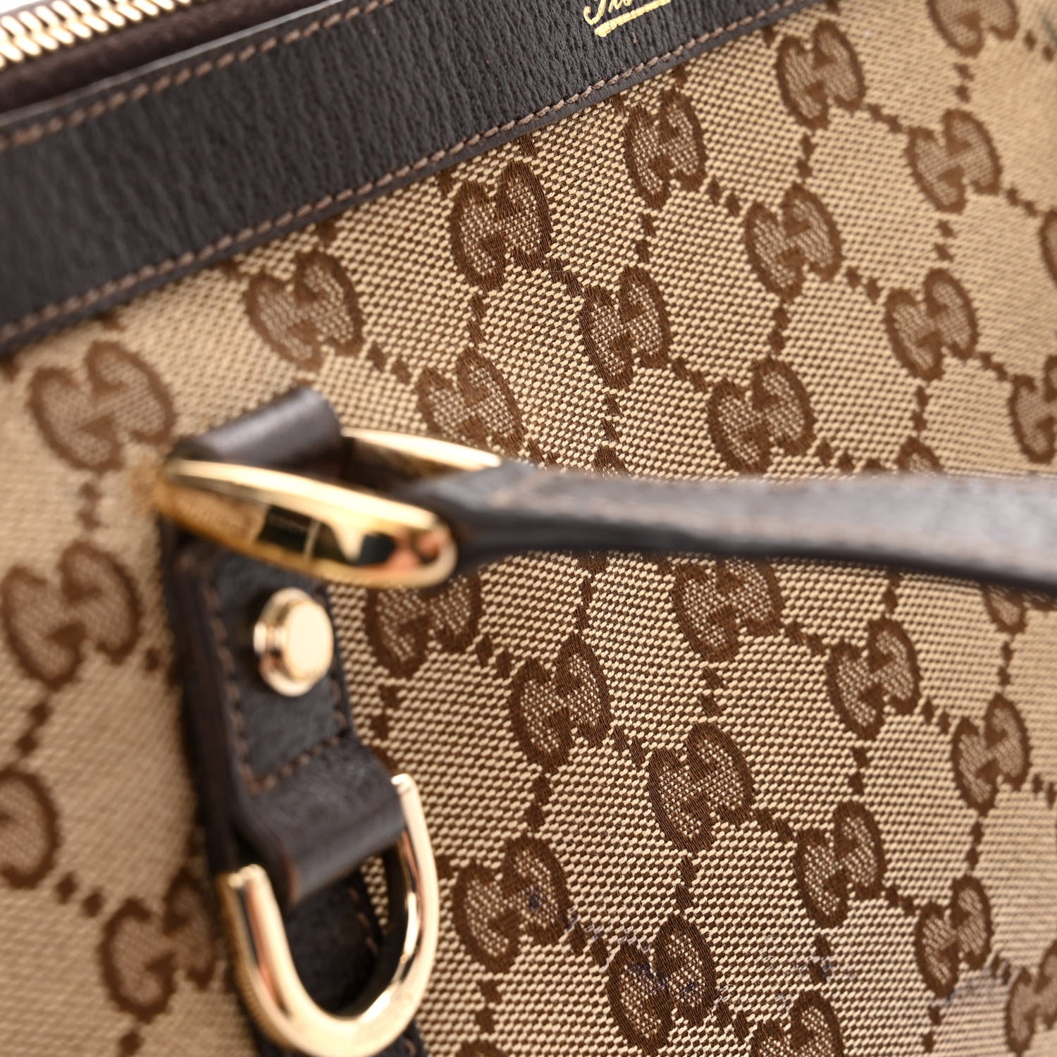 Gucci Monogram Medium Abbey Tote Dark Brown 12 of 15