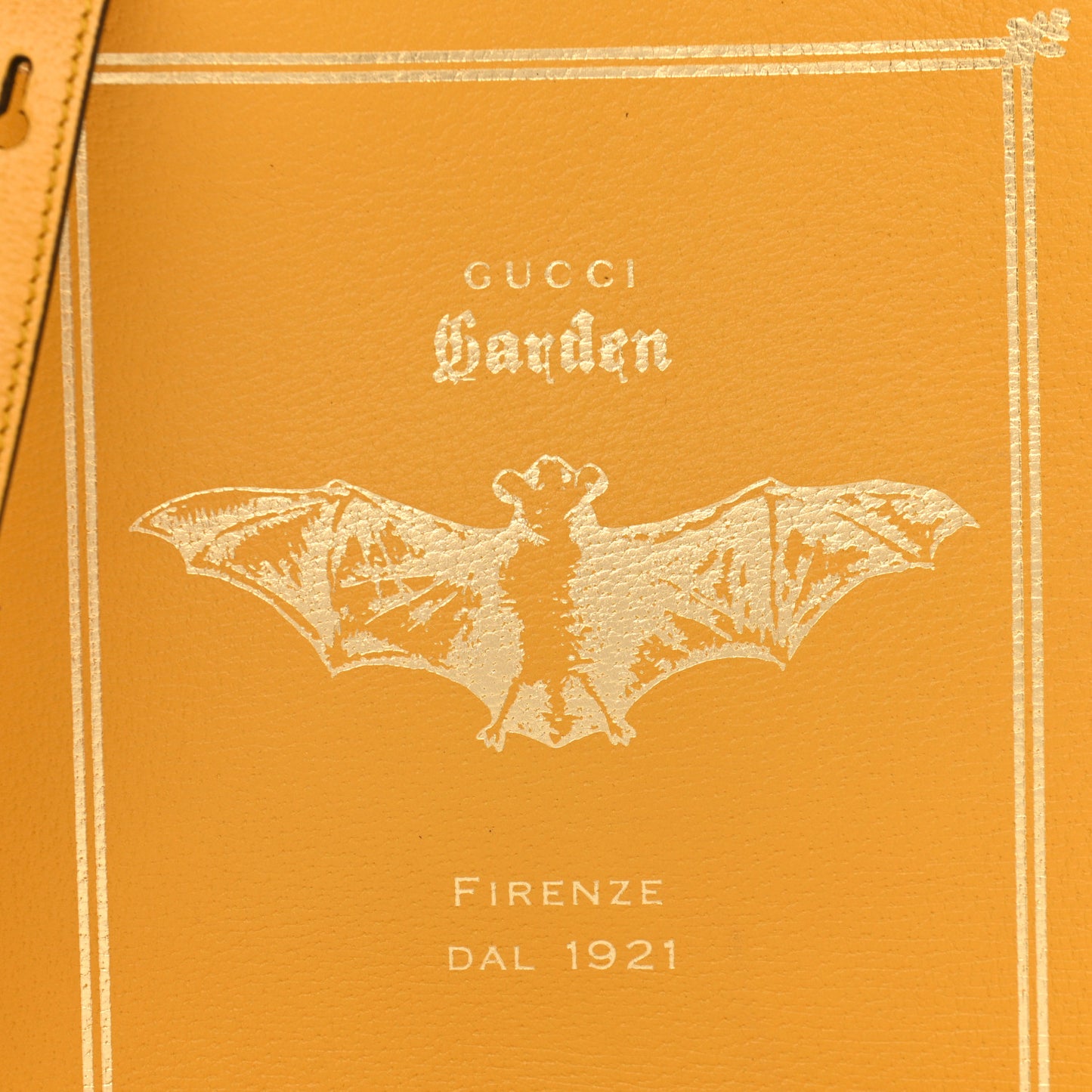 Textured Calfskin Garden Bat Vertical Shopping Tote Yellow