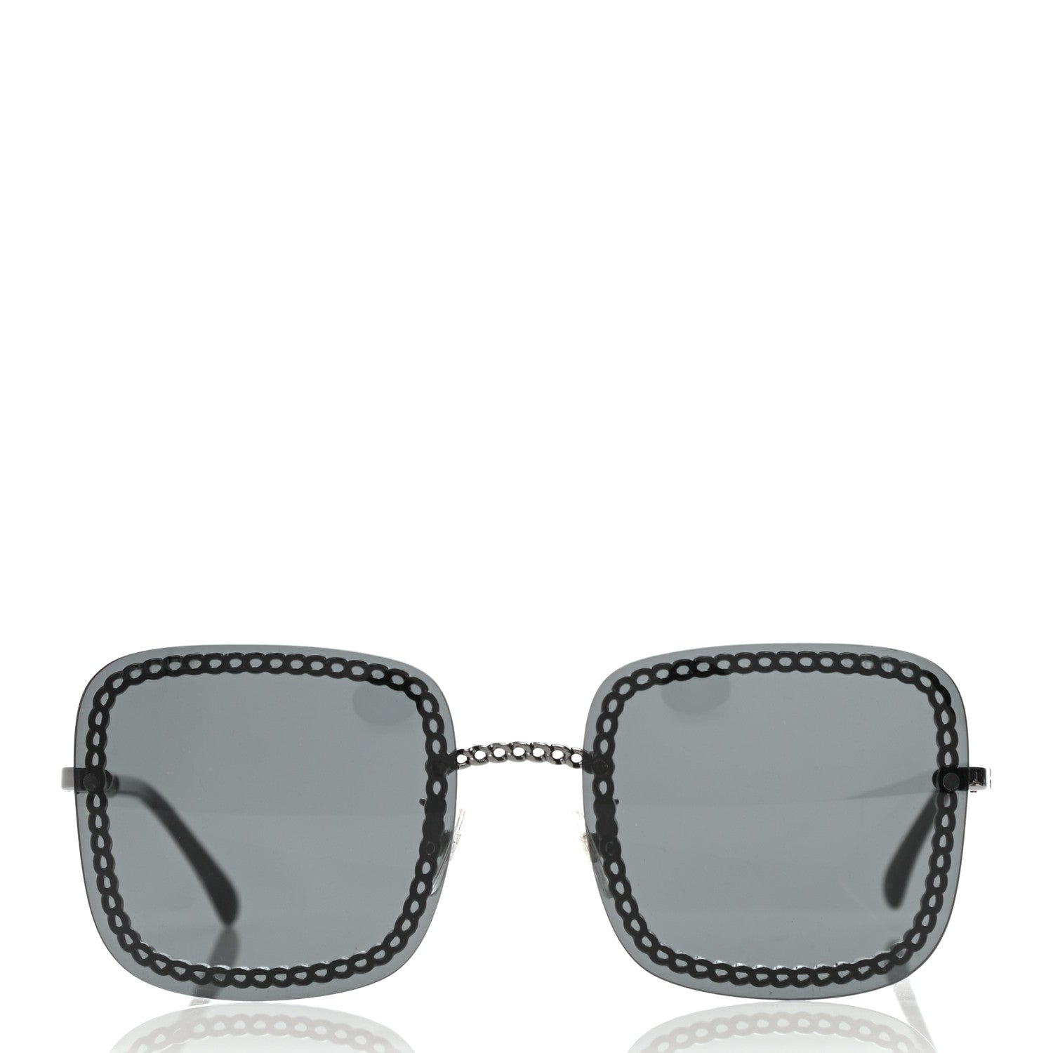 Chanel Square Removable Chain Pearl Sunglasses 4244 Black 2 of 6