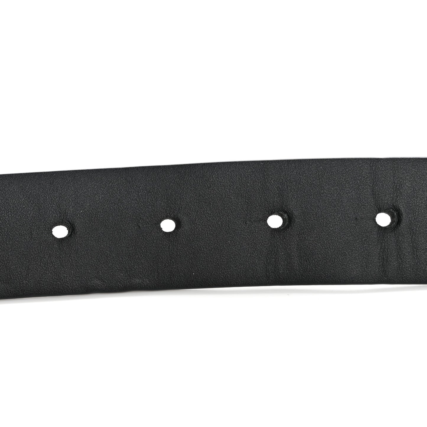 Calfskin Metal Enamel CC Belt 90 36 Black