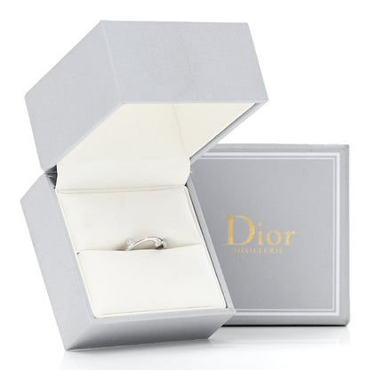 Christian Dior 18K White Gold Bois de Rose Ring 51 5.75 5 of 5