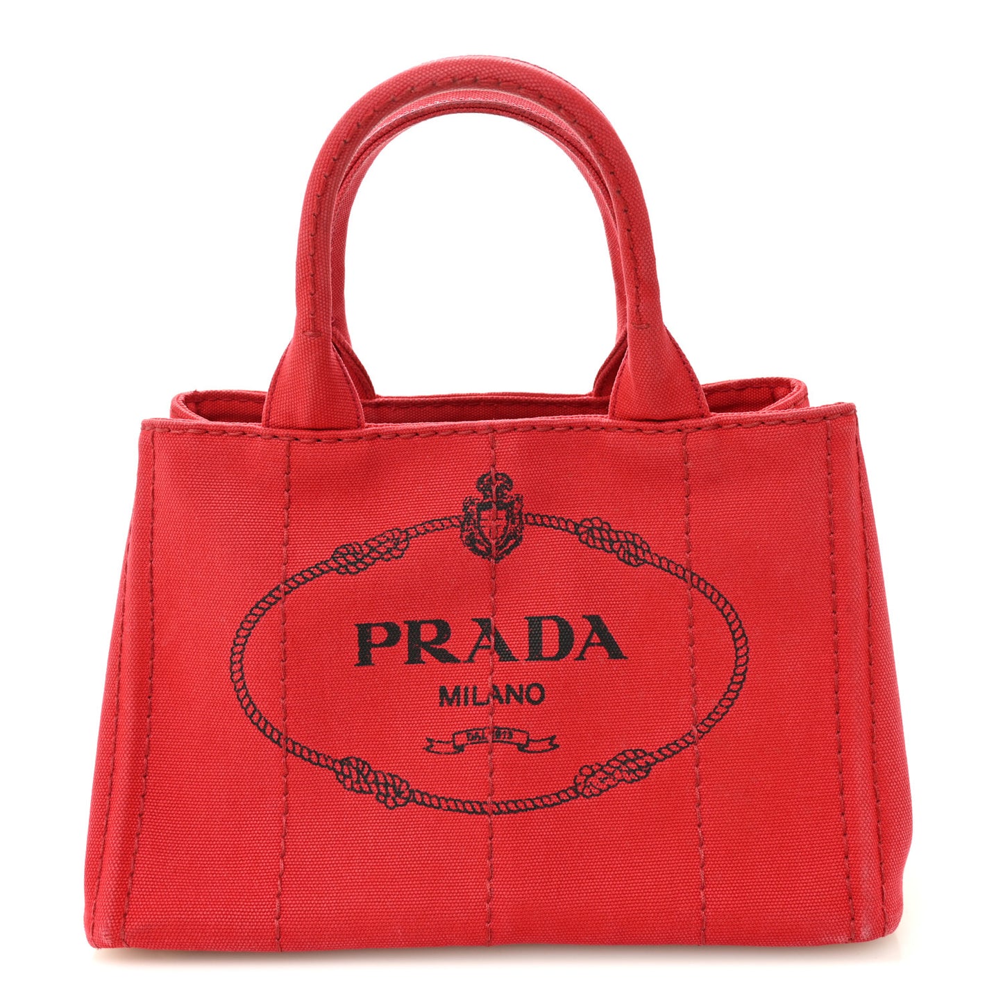 Canapa Small Logo Tote Rosso