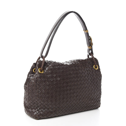 Bottega Veneta Nappa Intrecciato Flap Shoulder Bag Ebano 2 of 10