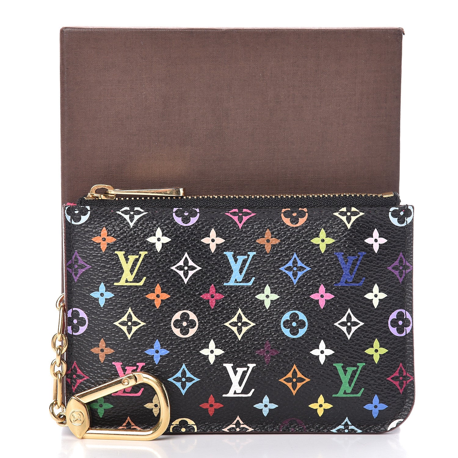 Louis Vuitton Monogram Multicolor Key Pouch Black Grenade 9 of 9