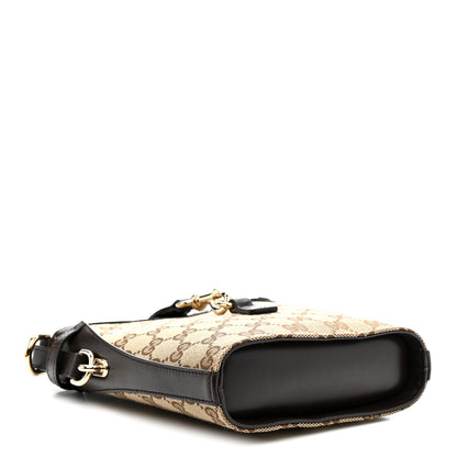 Gucci GG Supreme Monogram Mini Shadow Bucket Bag Beige Dark Brown 4 of 14