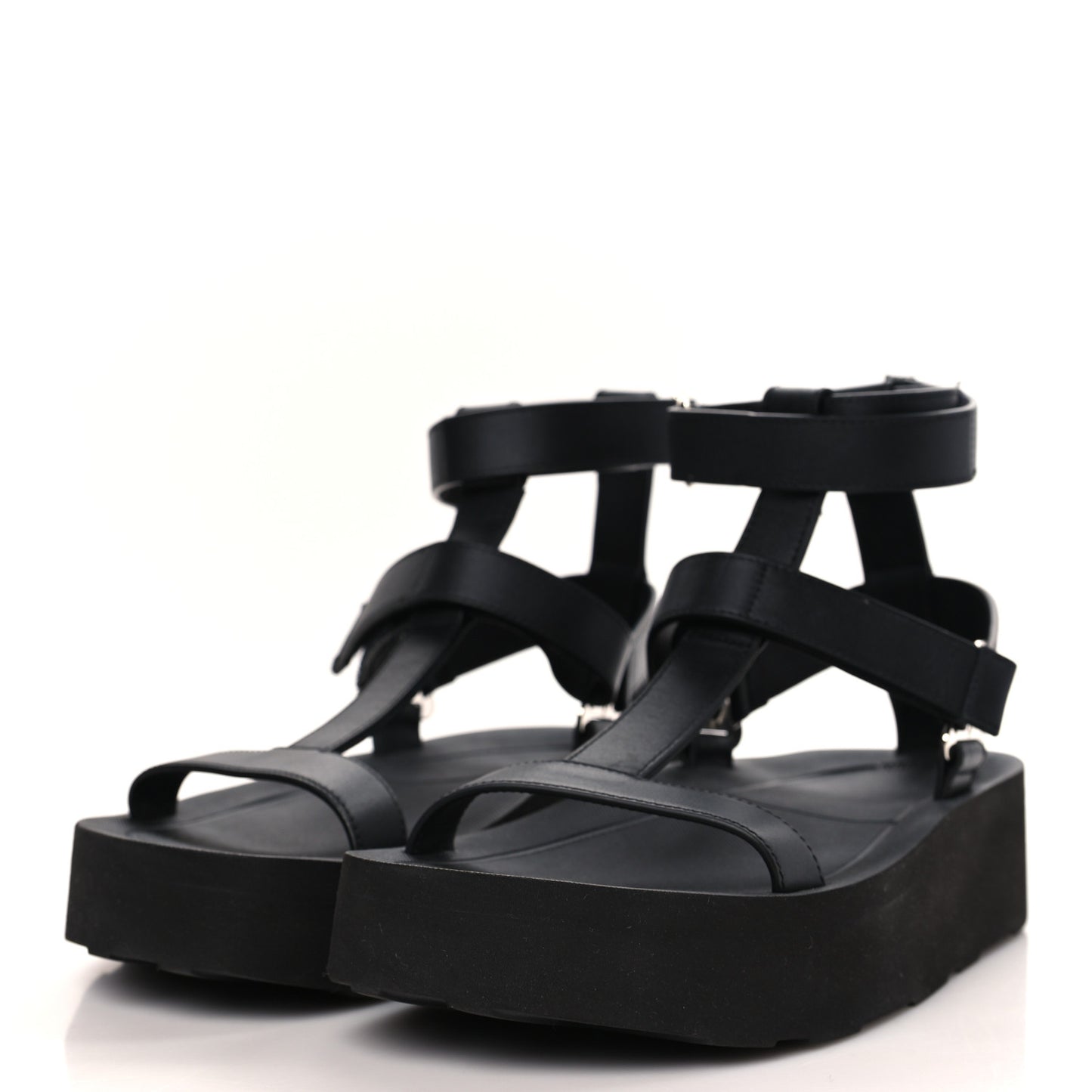 Calfskin Womens Enid Sandals 37 Black