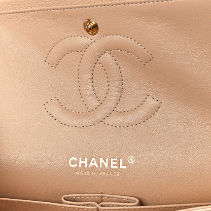 Chanel Caviar Quilted Medium Double Flap Beige 6 of 12