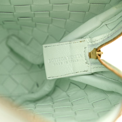 Bottega Veneta Polished Patent Intrecciato Knot Small Loop Camera Bag Glacier Muse 6 of 12