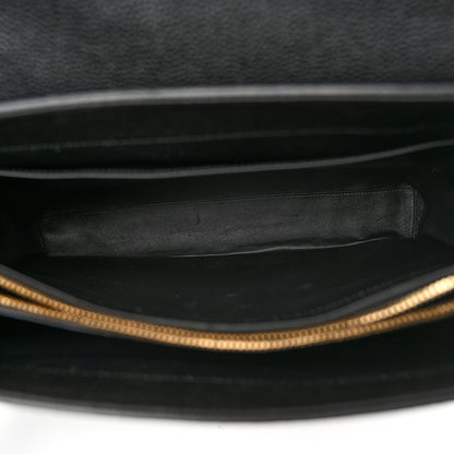 Celine Grained Calfskin Classique 16 Top Handle Bag Black 5 of 12