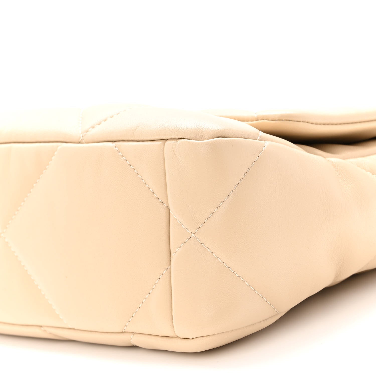 Chanel Goatskin Quilted Medium Chanel 19 Flap Beige 10 of 11