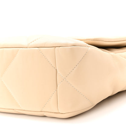 Chanel Goatskin Quilted Medium Chanel 19 Flap Beige 10 of 11