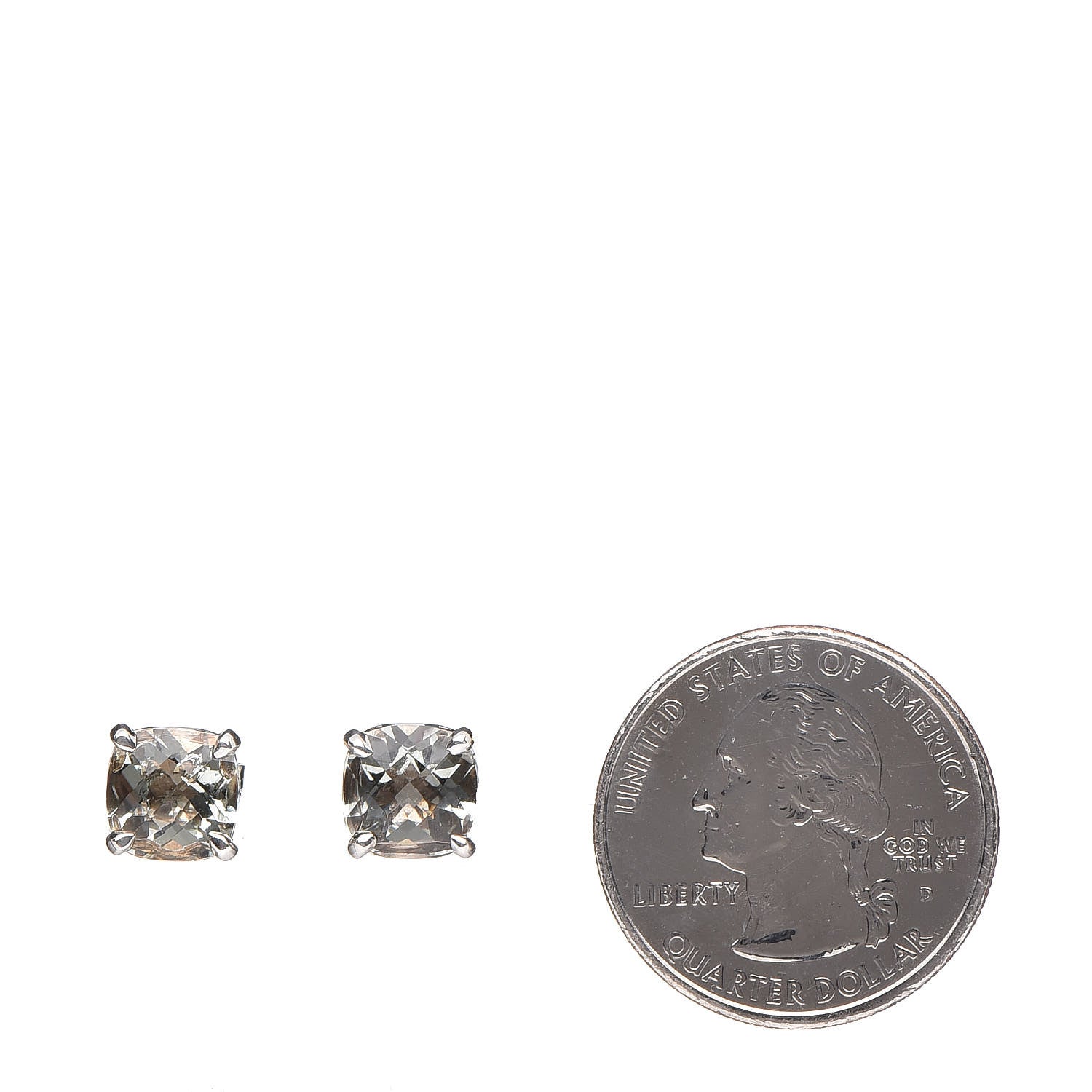 Tiffany Sterling Silver Green Quartz Sparklers Earrings 2 of 5