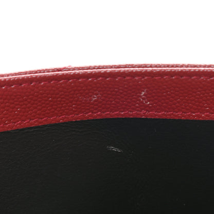 Saint Laurent Grain De Poudre Matelasse Chevron Monogram Chain Wallet Opyum Red 9 of 9