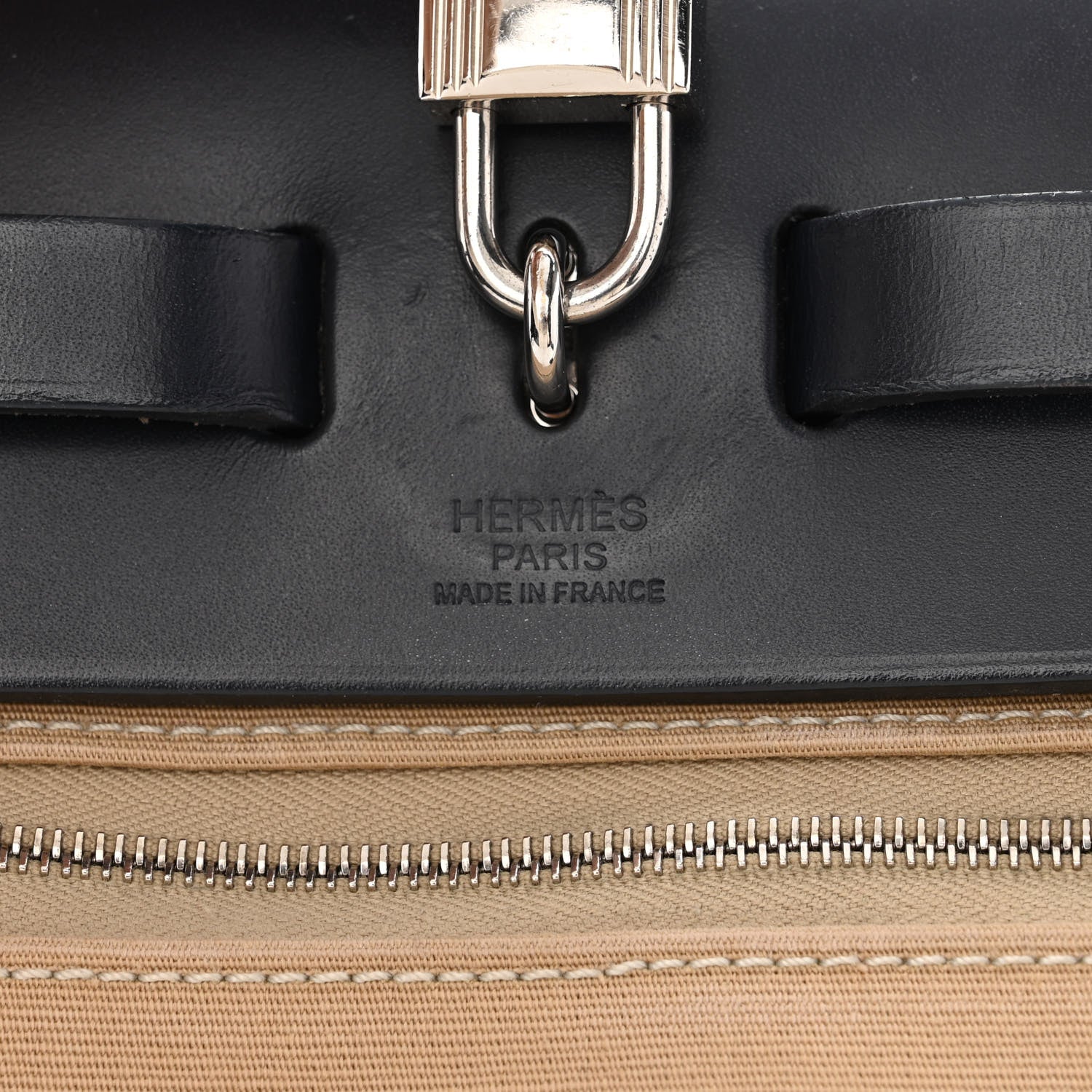 Hermes Vache Hunter Toile Herbag Zip 31 PM Trench Bleu Indigo 7 of 17