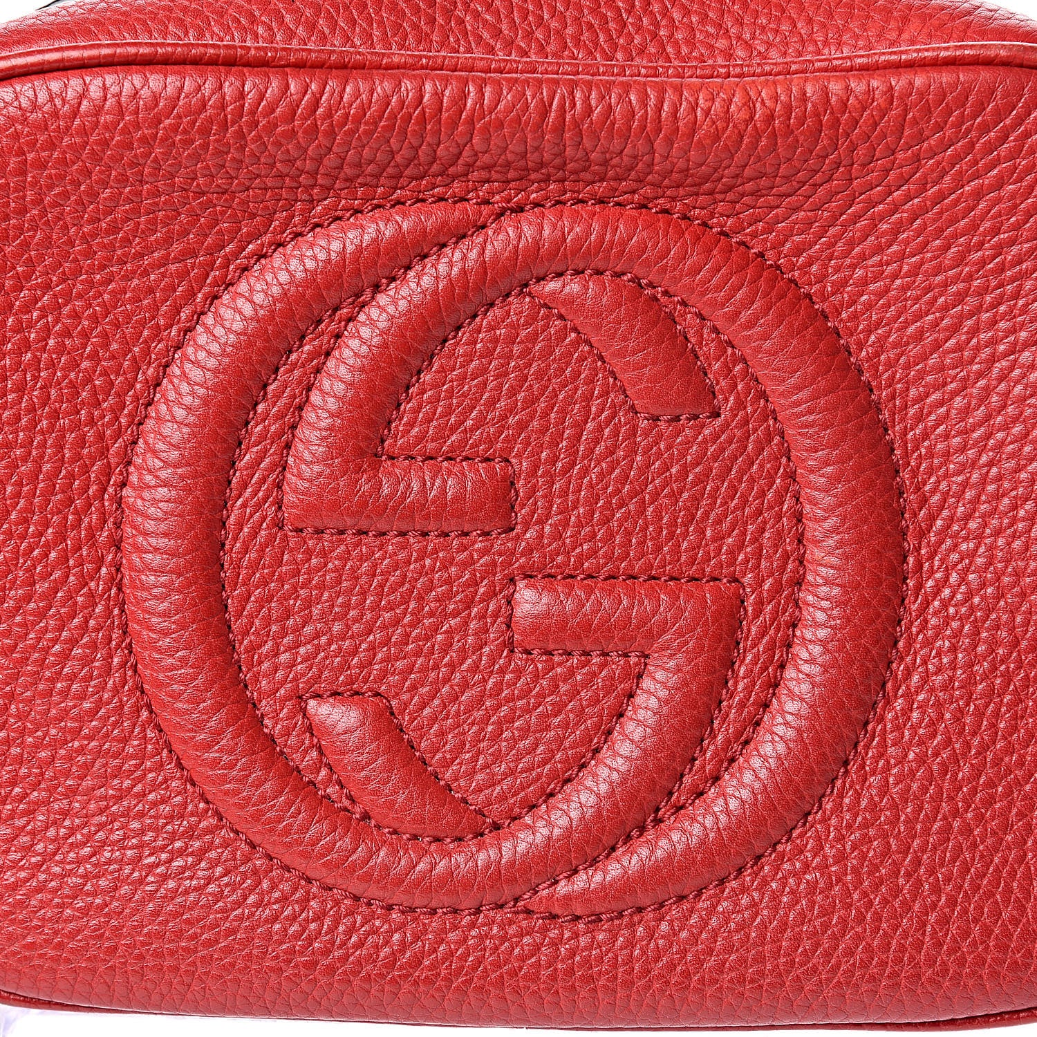 Gucci Pebbled Calfskin Small Soho Disco Bag Tabasco Red 13 of 13