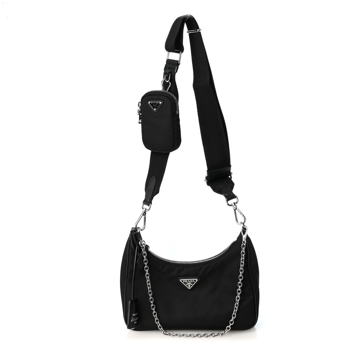 Re-Nylon Saffiano Re-Edition 2005 Shoulder Bag Black