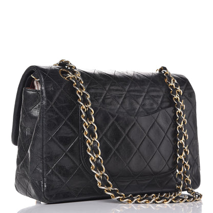 Chanel Lambskin Quilted Medium Double Flap Black 3 of 13