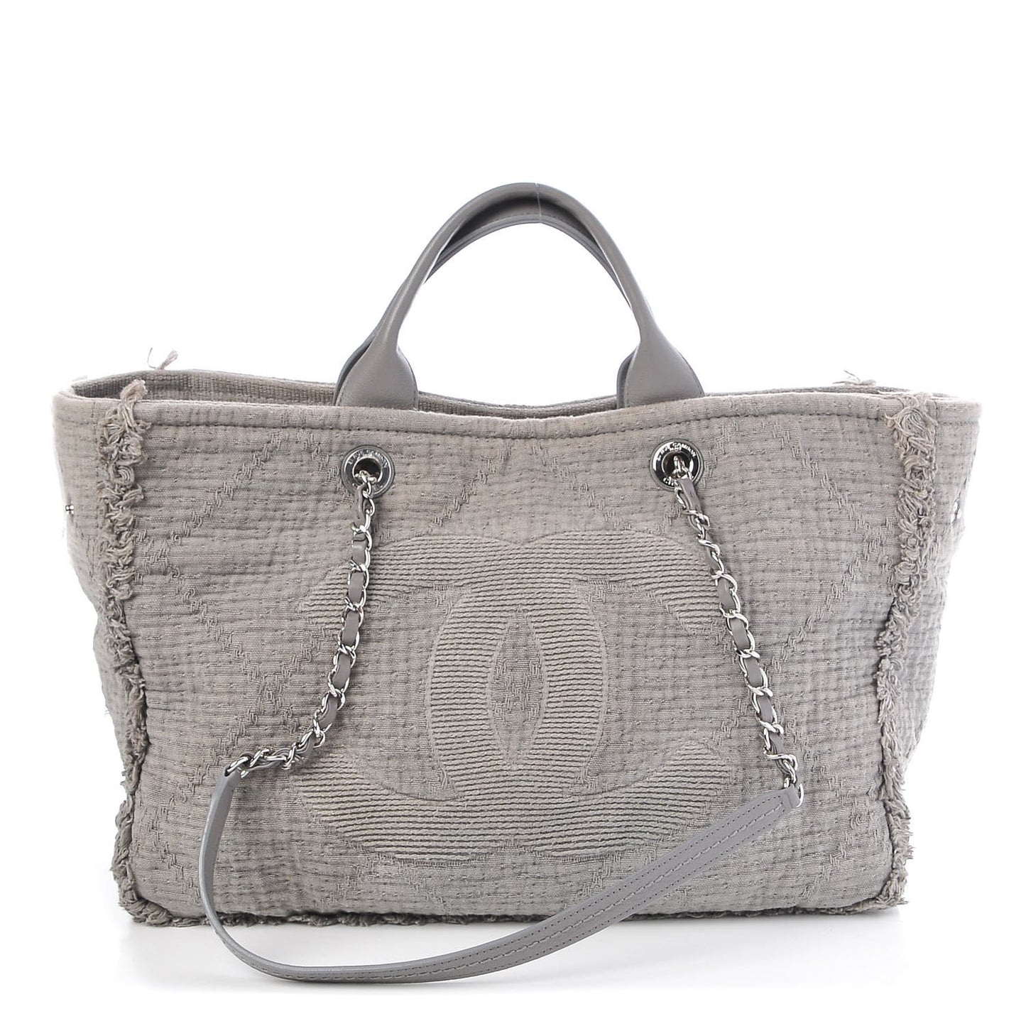 Canvas Large Double Face Shopping Tote Grey
