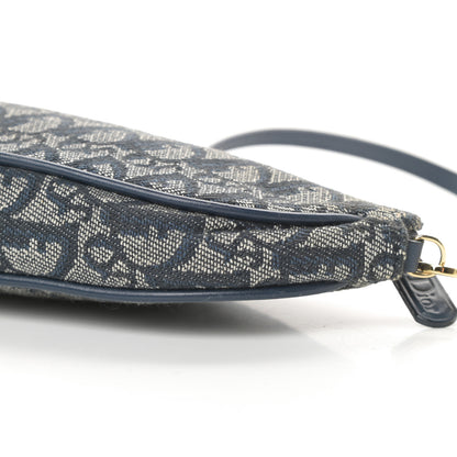 Christian Dior Monogram Mini Saddle Pochette Navy 10 of 14