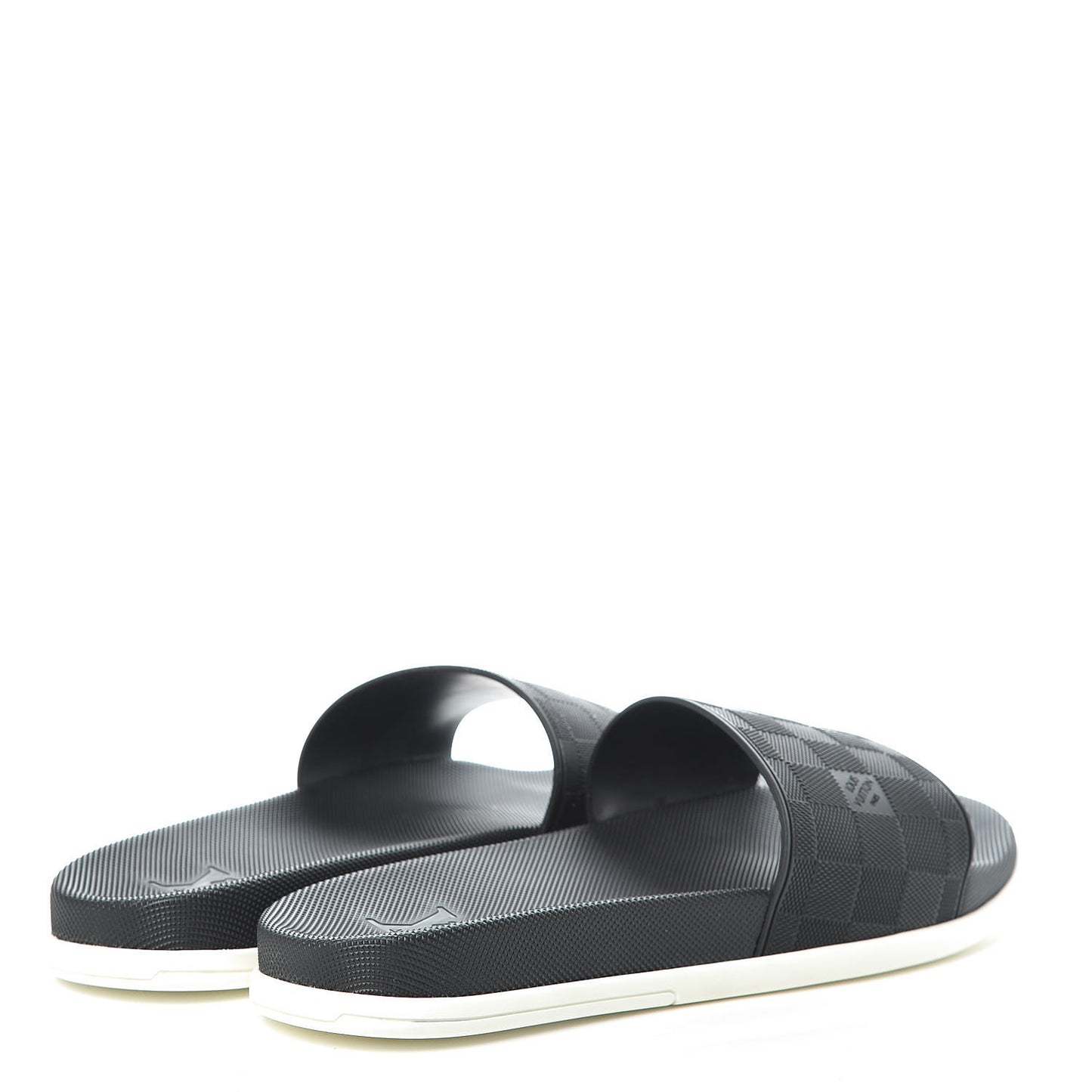Damier Graphite Mens Waterfront Slide Sandal 13 Black