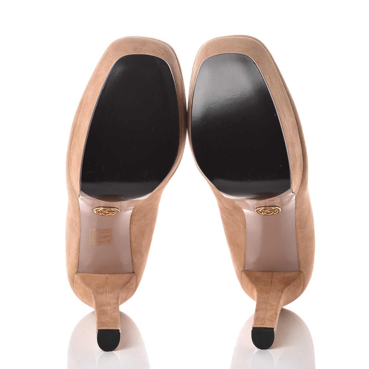 Gucci Kid Scamosciato Platform Pumps 40.5 Camelia 7 of 18
